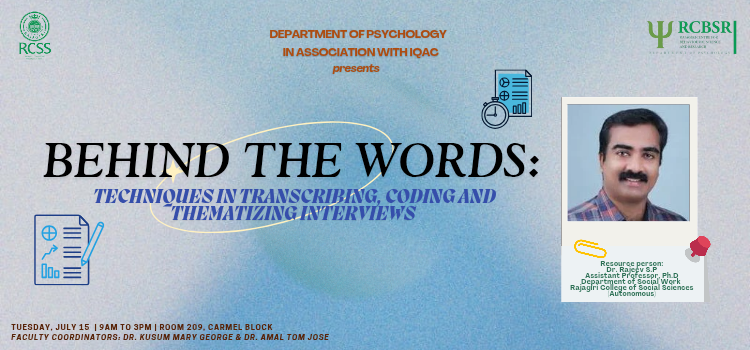 ‘Behind the Words—Techniques in Transcribing, Coding, and Thematizing Interviews