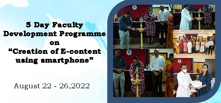 FDP on Creation of E-content using smartphone