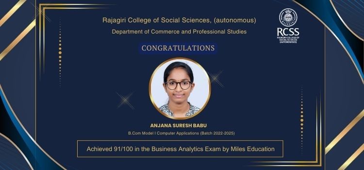 Congratulations Anjana Suresh Babu